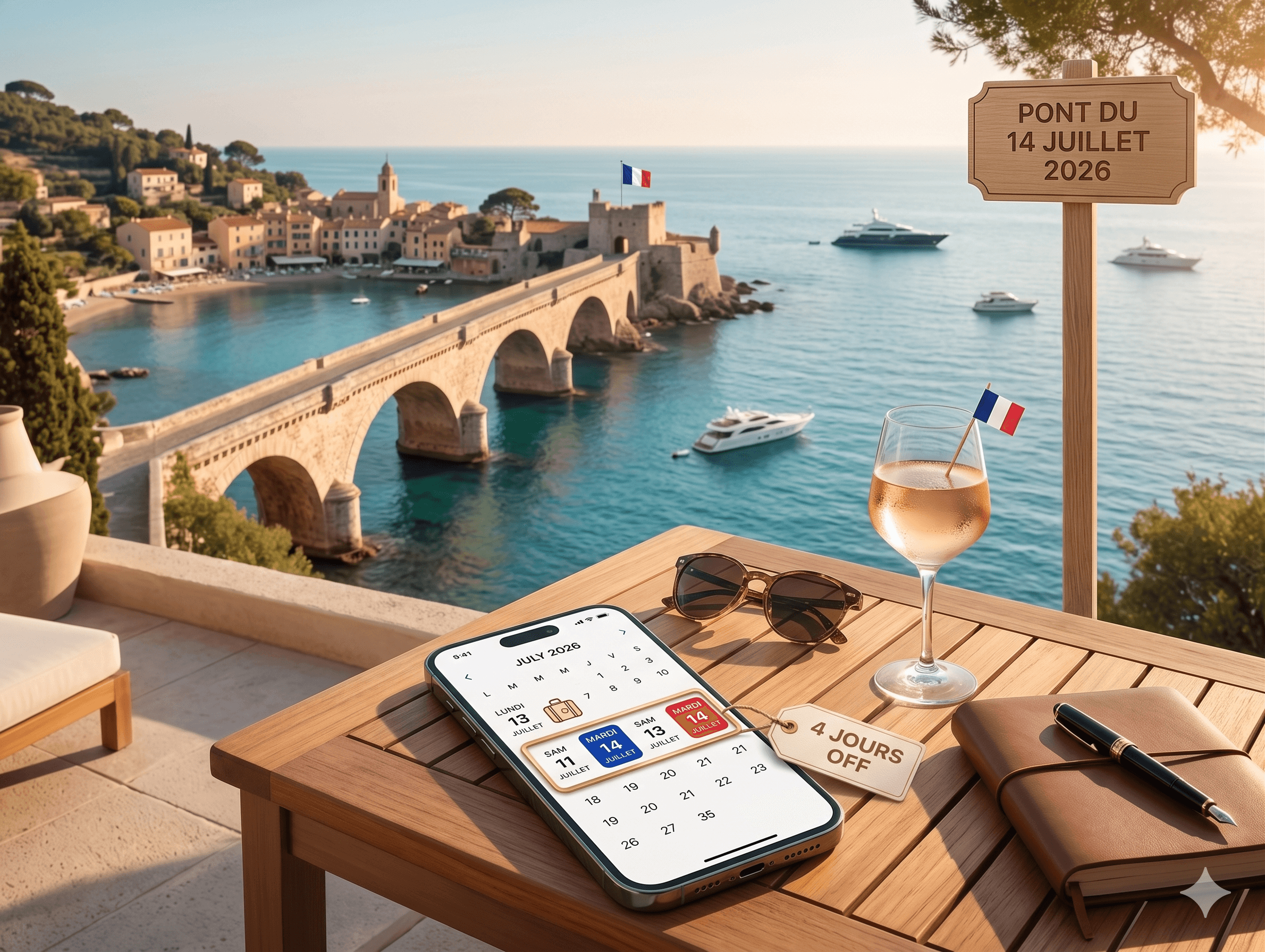 Pont du 14 juillet 2026 : 1 jour posé pour 4 jours OFF