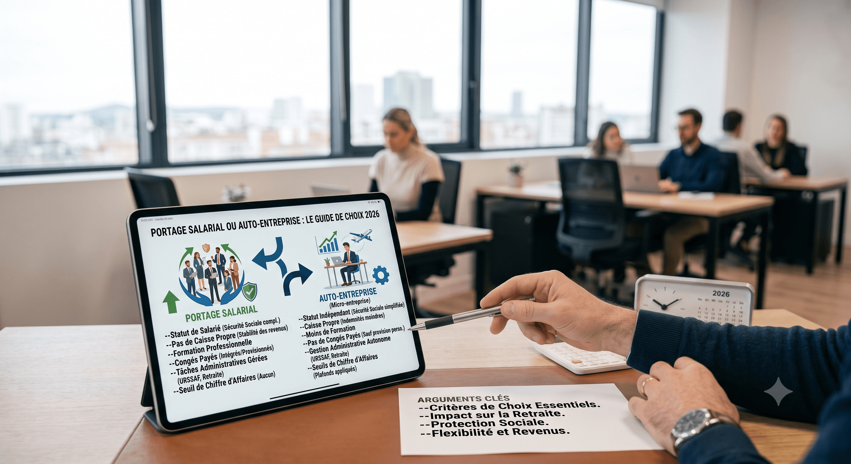 Portage salarial ou auto-entreprise : lequel choisir en 2026 ?